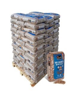 Granulés de Bois WOODSTOCK qualité Premium – 1 Palette de 78 sacs de 15 kg