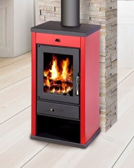 Poêle à Bois Belleza VANESSA Rouge 17 kW