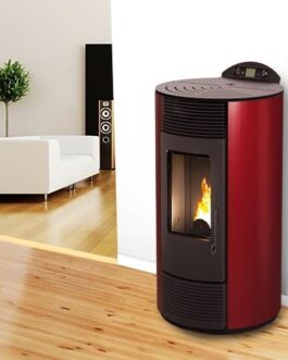 Poêle à granulés MODERNA SMART 8.7 kW rond bordeaux